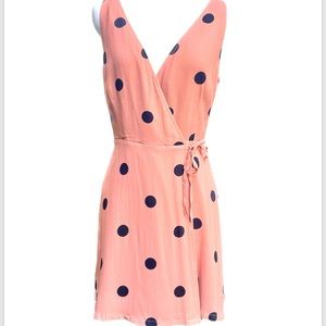 BB Dakota Polka Dot Wrap Dress Size Small